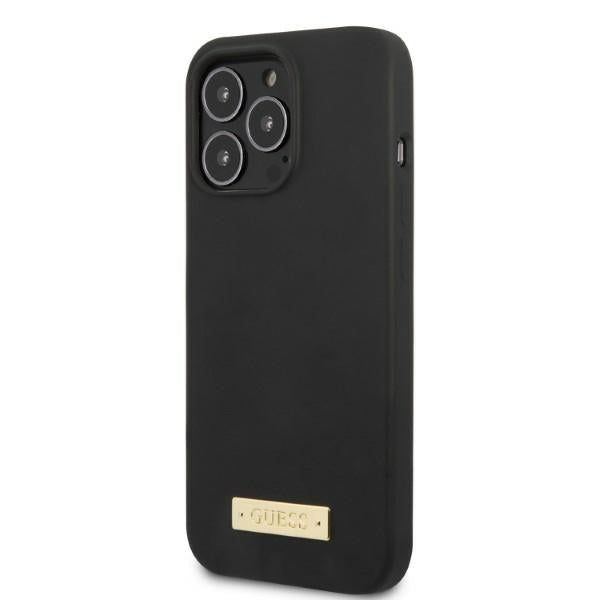 Guess MagSafe silikoninis dėklas iPhone 13 Pro/13 – juodas