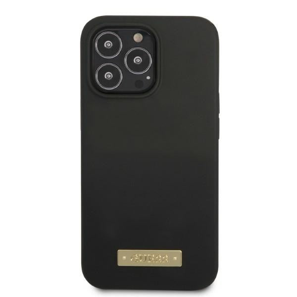 Guess MagSafe silikoninis dėklas iPhone 13 Pro/13 – juodas