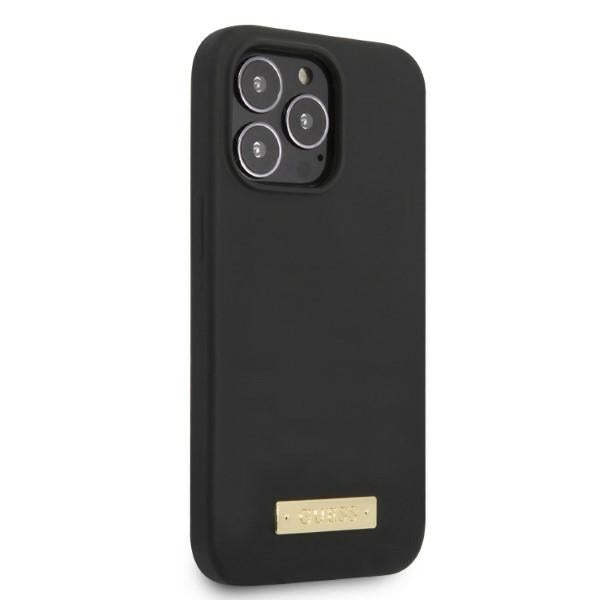Guess MagSafe silikoninis dėklas iPhone 13 Pro/13 – juodas