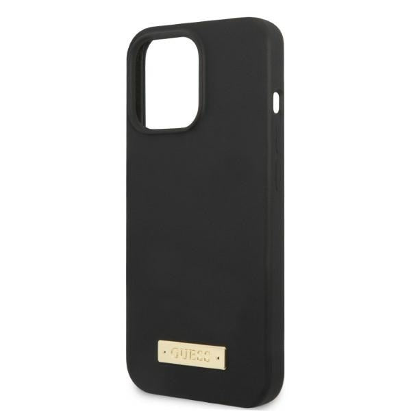 Guess MagSafe silikoninis dėklas iPhone 13 Pro/13 – juodas