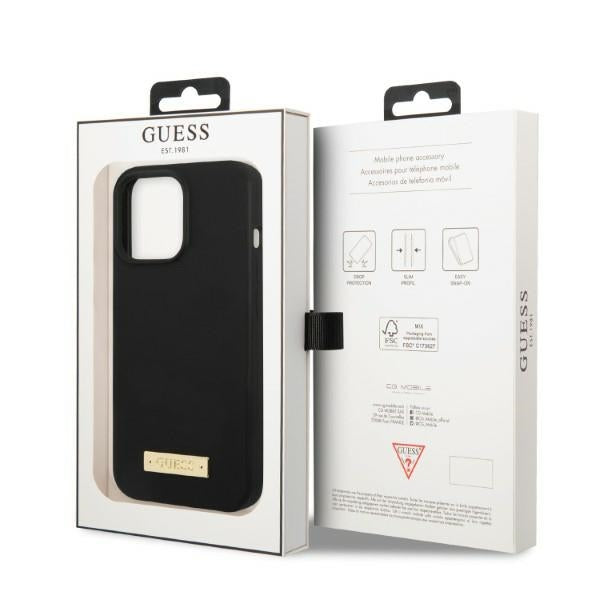 Guess MagSafe silikoninis dėklas iPhone 13 Pro/13 – juodas