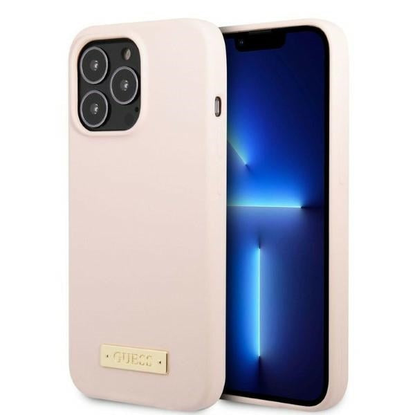 Guess MagSafe silikoninis dėklas iPhone 13 / 13 Pro – rožinis