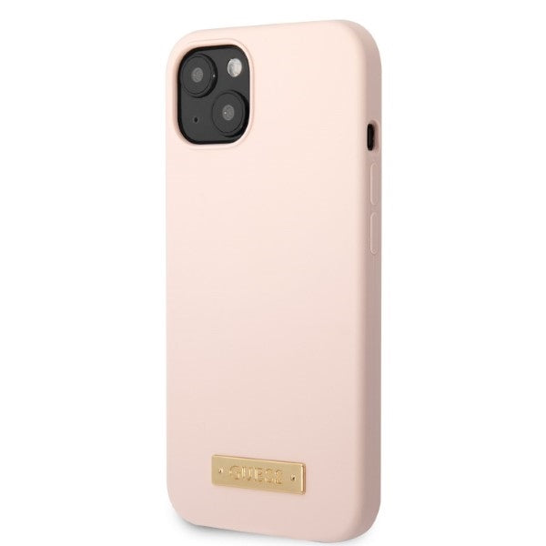 Guess MagSafe silikoninis dėklas iPhone 13 – rožinis