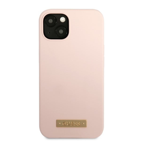 Guess MagSafe silikoninis dėklas iPhone 13 – rožinis