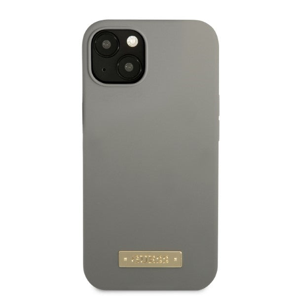 Guess MagSafe silikoninis dėklas iPhone 13 – pilkas