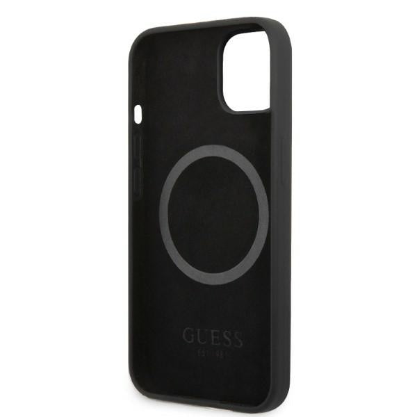 Guess silikoninis MagSafe dėklas iPhone 13 – juodas
