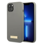Guess MagSafe silikoninis dėklas iPhone 13 mini – pilkas