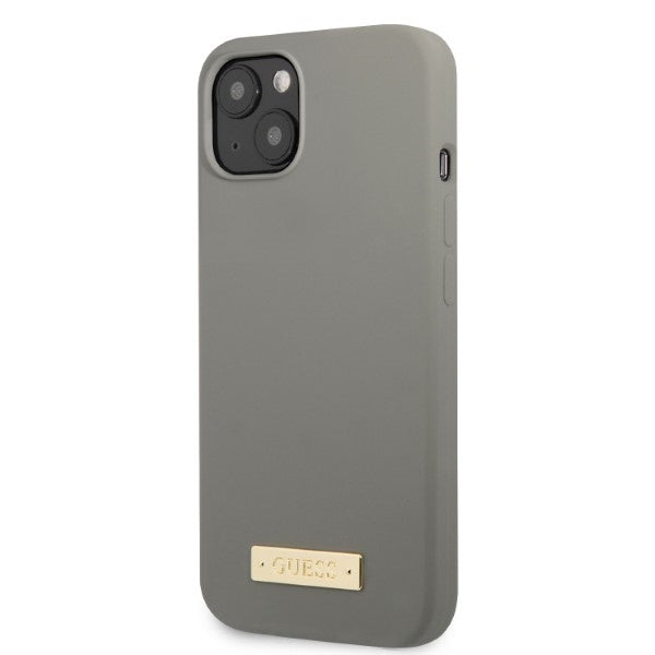 Guess MagSafe silikoninis dėklas iPhone 13 mini – pilkas