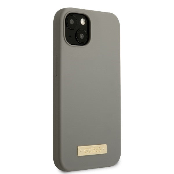 Guess MagSafe silikoninis dėklas iPhone 13 mini – pilkas
