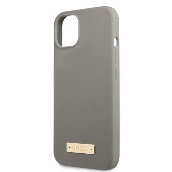 Guess MagSafe silikoninis dėklas iPhone 13 mini – pilkas