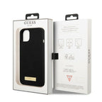 Guess MagSafe silikoninis dėklas iPhone 13 mini – juodas