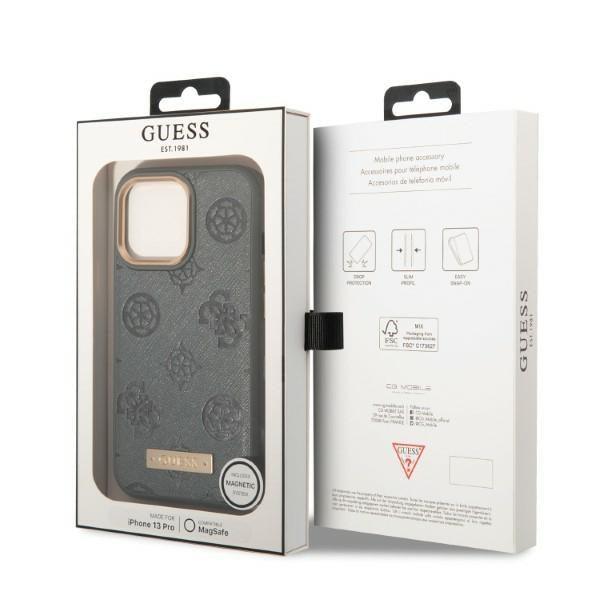 Guess MagSafe dėklas iPhone 13 Pro Max – pilkas