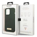 Guess MagSafe silikoninis dėklas iPhone 13 Pro Max – žalias