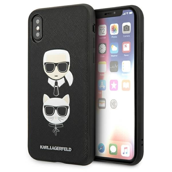 Karl Lagerfeld dėklas iPhone XS Max – juodas -- iPhone XS Max