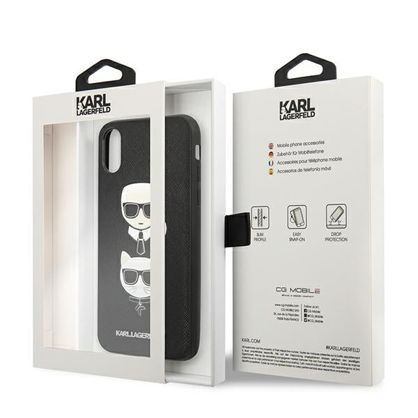 Karl Lagerfeld dėklas iPhone XS Max – juodas -- iPhone XS Max