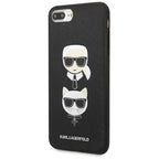 Karl Lagerfeld Saffiano Karl&Choupette Head dėklas, skirtas iPhone 7 Plus / iPhone 8 Plus - juodas -- iPhone 7 Plus /...