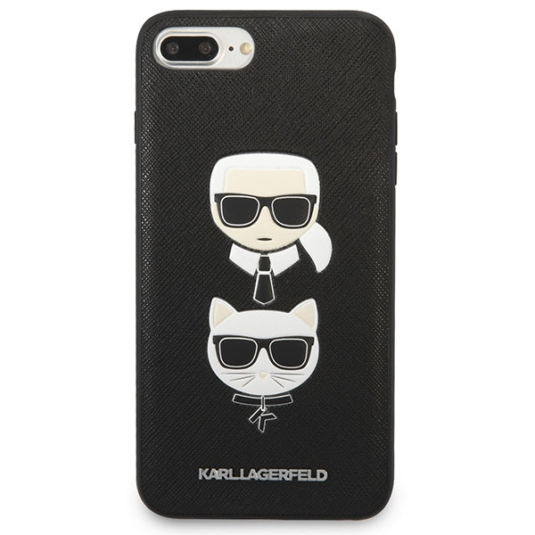 Karl Lagerfeld Saffiano Karl&Choupette Head dėklas, skirtas iPhone 7 Plus / iPhone 8 Plus - juodas -- iPhone 7 Plus /...