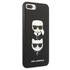 Karl Lagerfeld Saffiano Karl&Choupette Head dėklas, skirtas iPhone 7 Plus / iPhone 8 Plus - juodas -- iPhone 7 Plus /...