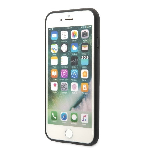 Karlas Lagerfeldas KLHCI8SAKICKCBK iPhone 7/8 / SE 2020 / SE 2022 juodas/juodas kietas dėklas Saffiano Karl&Choupette...