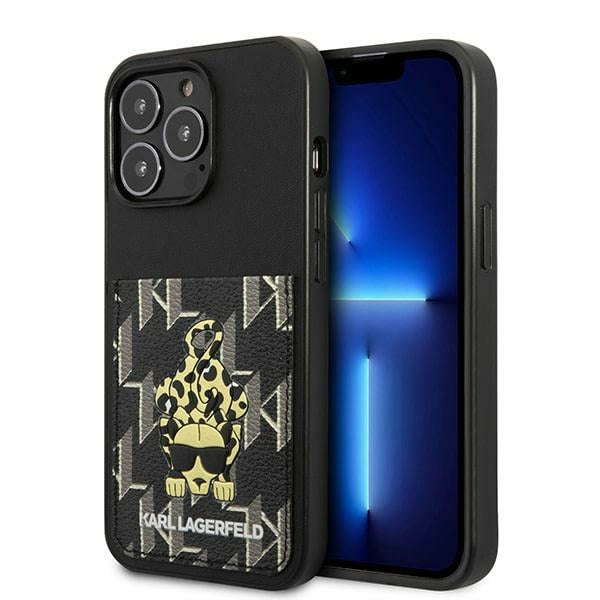 Karl Lagerfeld Karlimals Cardslot dėklas iPhone 13/13 Pro – juodas