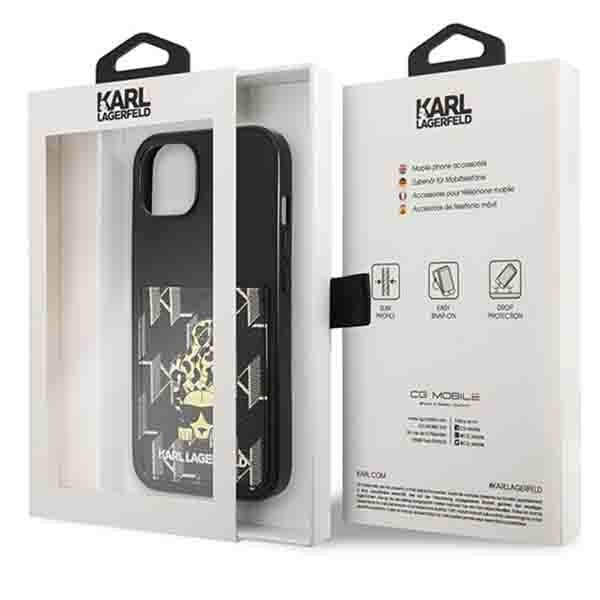 Karl Lagerfeld Karlimals Cardslot dėklas iPhone 13 – juodas -- iPhone 13