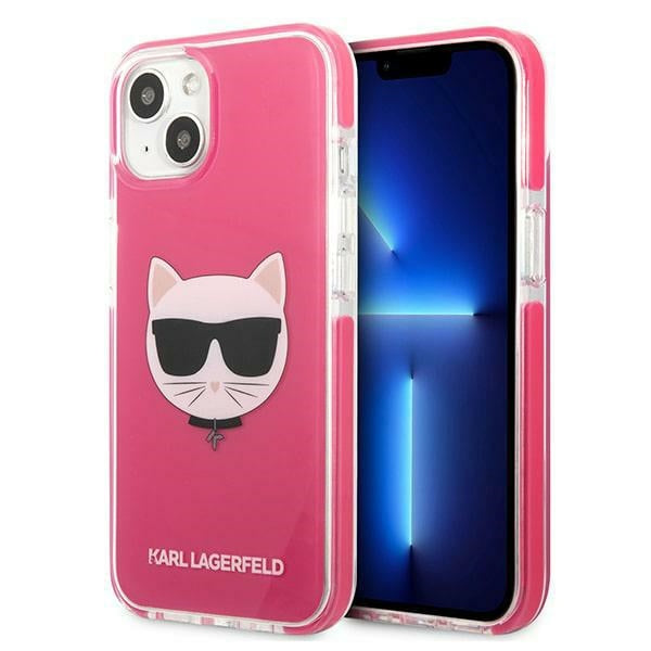 Karl Lagerfeld Choupette Head dėklas iPhone 13 – fuksija