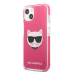 Karl Lagerfeld Choupette Head dėklas iPhone 13 mini – fuksija