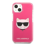 Karl Lagerfeld Choupette Head dėklas iPhone 13 mini – fuksija
