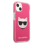 Karl Lagerfeld Choupette Head dėklas iPhone 13 mini – fuksija