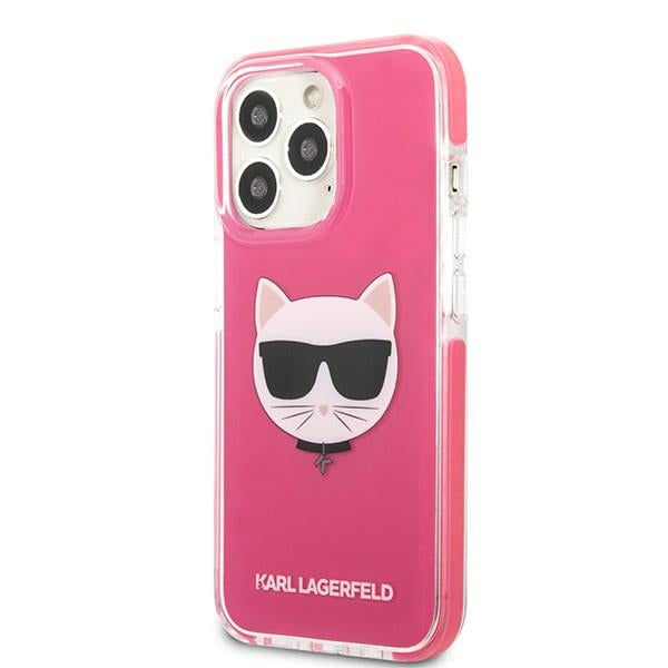 Karl Lagerfeld Choupette Head dėklas iPhone 13 Pro Max – fuksija
