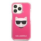 Karl Lagerfeld Choupette Head dėklas iPhone 13 Pro Max – fuksija