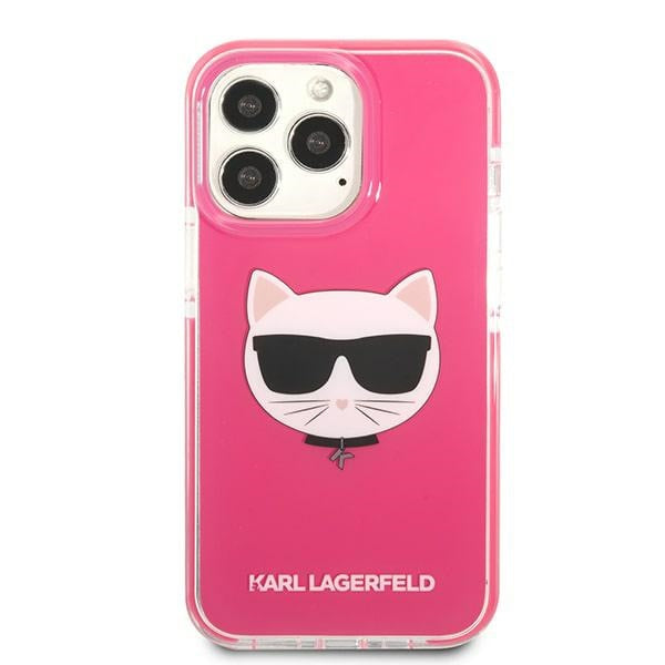 Karl Lagerfeld Choupette Head dėklas iPhone 13 Pro Max – fuksija