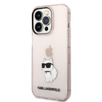 Karl Lagerfeld Choupette dėklas iPhone 14 Pro – rožinis