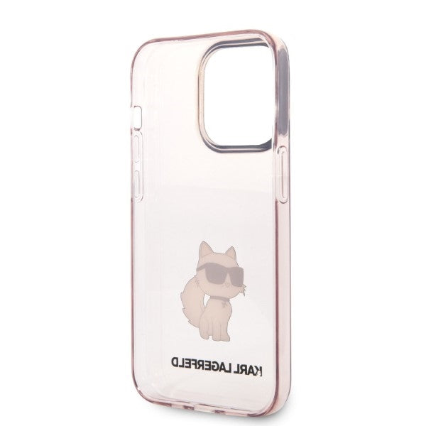 Karl Lagerfeld Choupette dėklas iPhone 14 Pro – rožinis