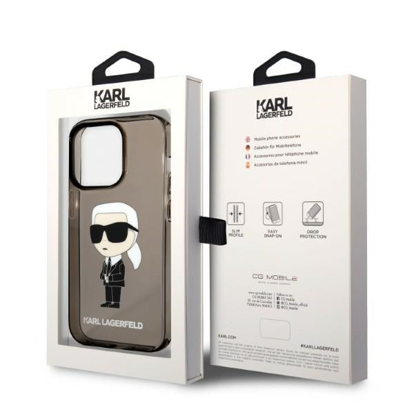 Karl Lagerfeld dėklas iPhone 14 Pro – juodas