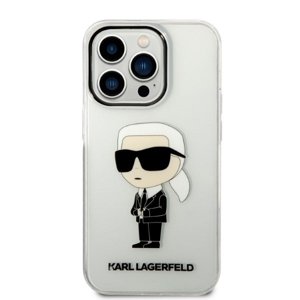 Karl Lagerfeld skaidrus dėklas iPhone 14 Pro