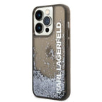Karl Lagerfeld Liquid Glitter dėklas iPhone 14 Pro – juodas
