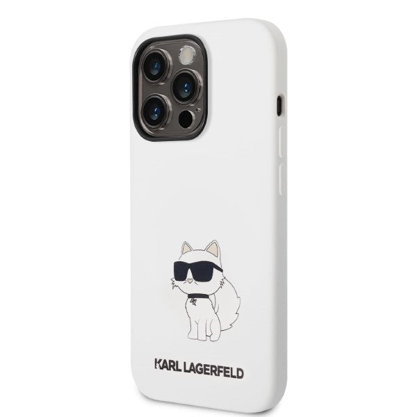 Karl Lagerfeld silikoninis dėklas iPhone 14 Pro – baltas -- iPhone 14 Pro