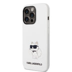 Karl Lagerfeld silikoninis dėklas iPhone 14 Pro – baltas -- iPhone 14 Pro