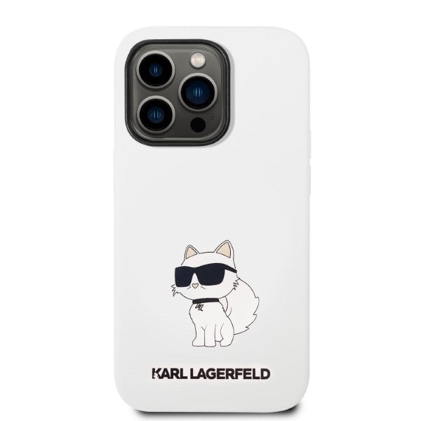 Karl Lagerfeld silikoninis dėklas iPhone 14 Pro – baltas -- iPhone 14 Pro