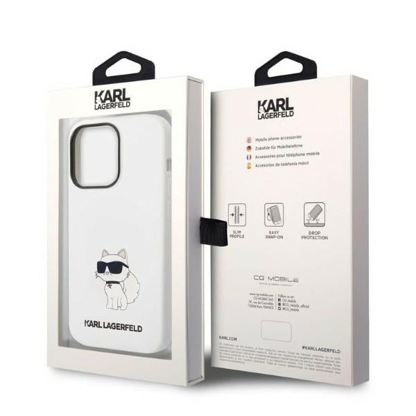 Karl Lagerfeld silikoninis dėklas iPhone 14 Pro – baltas -- iPhone 14 Pro