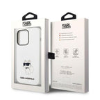 Karl Lagerfeld silikoninis dėklas iPhone 14 Pro – baltas -- iPhone 14 Pro