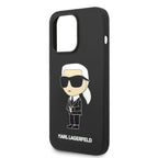 Karl Lagerfeld silikoninis dėklas iPhone 14 Pro – juodas