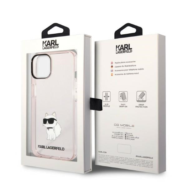 Karl Lagerfeld dėklas iPhone 14 Plus – rožinis
