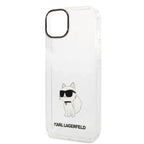 Karl Lagerfeld Choupette dėklas iPhone 14/15 Plus – skaidrus