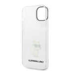 Karl Lagerfeld Choupette dėklas iPhone 14/15 Plus – skaidrus