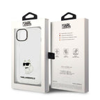 Karl Lagerfeld Choupette dėklas iPhone 14/15 Plus – skaidrus