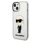 Karl Lagerfeld Ikonik dėklas iPhone 14 Plus / 15 Plus – skaidrus