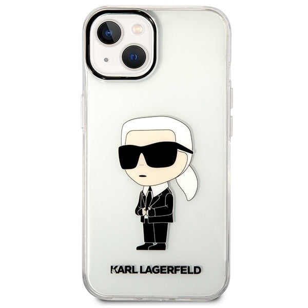 Karl Lagerfeld Ikonik dėklas iPhone 14 Plus / 15 Plus – skaidrus