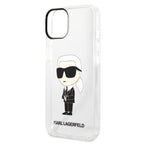 Karl Lagerfeld Ikonik dėklas iPhone 14 Plus / 15 Plus – skaidrus
